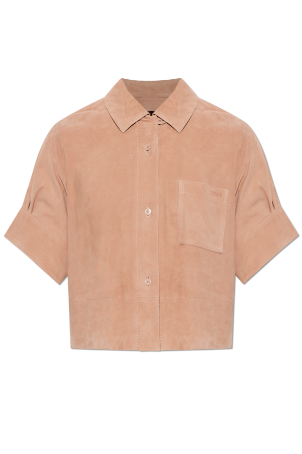 Suede short-sleeve shirt od Loewe
