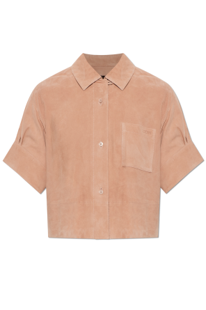 Suede short-sleeve shirt od Loewe