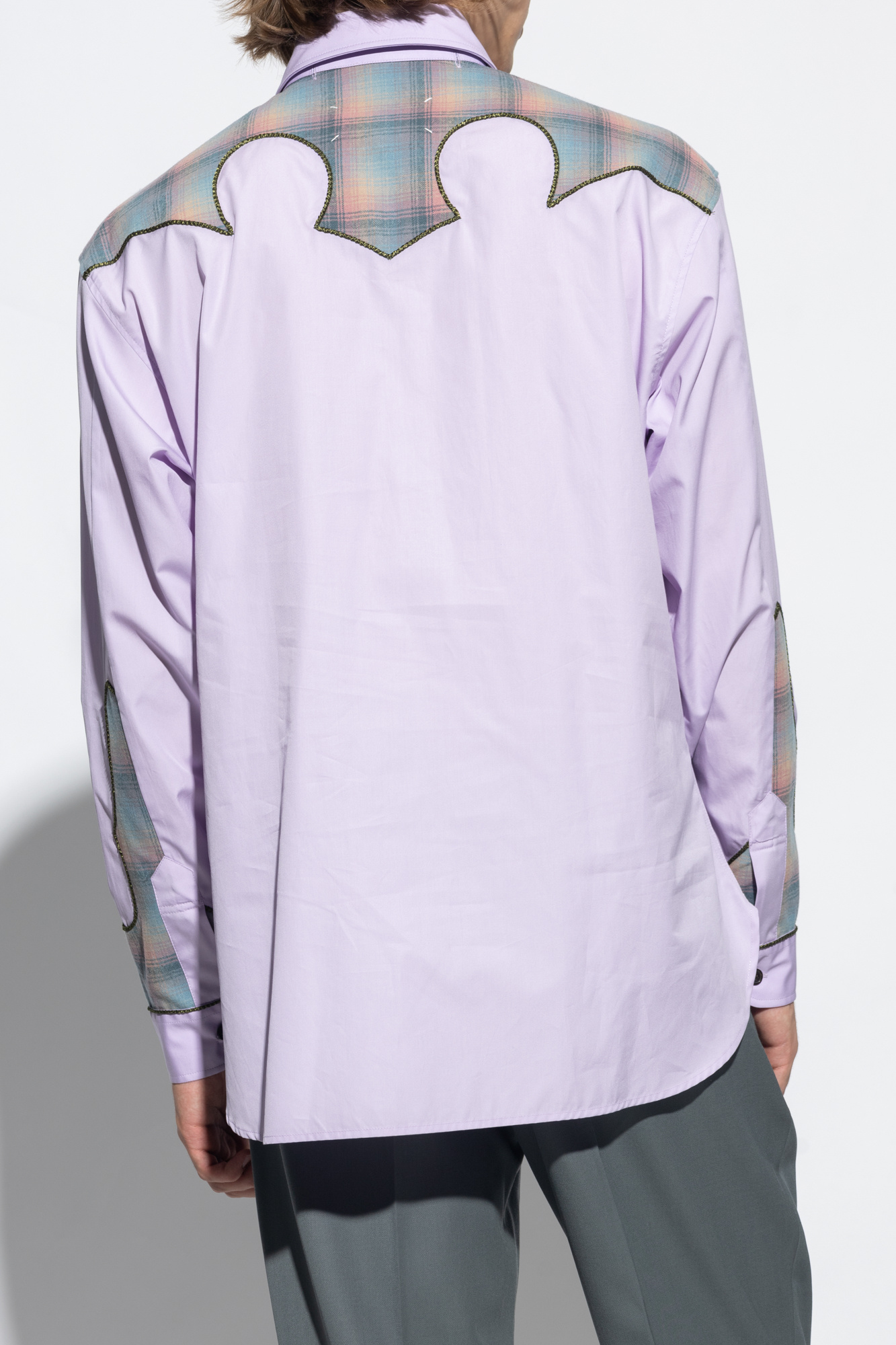 Maison Margiela shirt courtes in contrasting fabrics