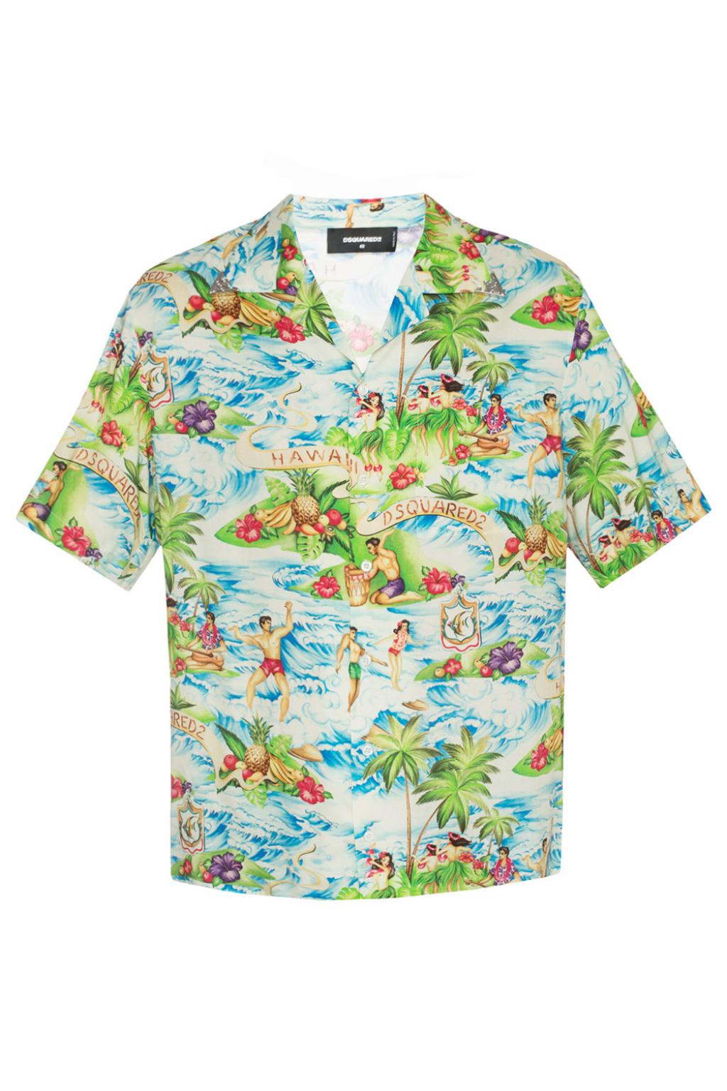 dsquared hawaiian shirt