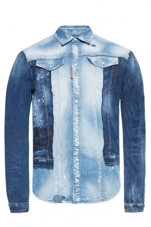 Raw-trimmed denim shirt od Dsquared2