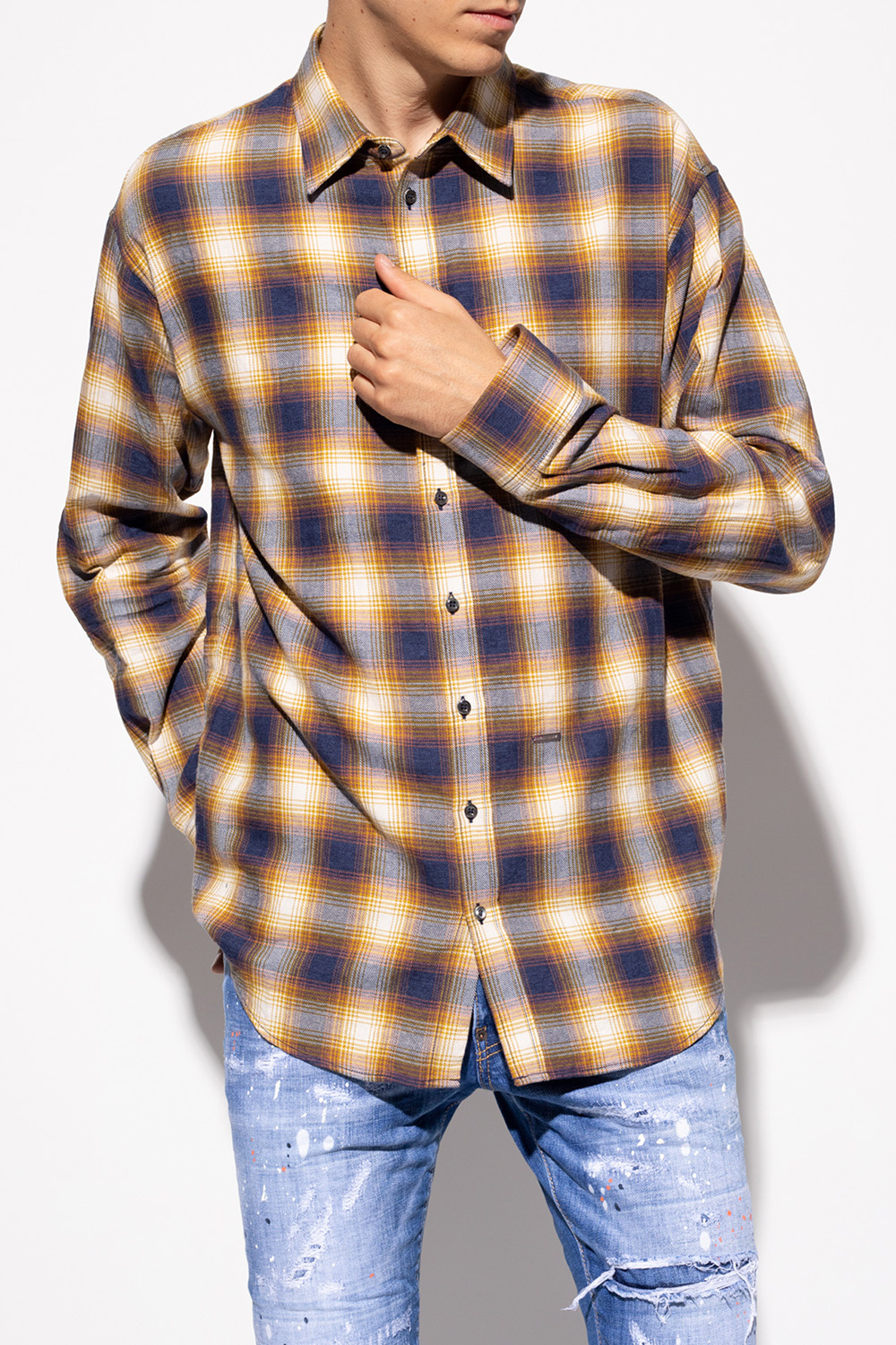 Dsquared2 Checked detail shirt