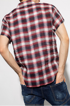 Dsquared2 Checked linen quilted-finish shirt