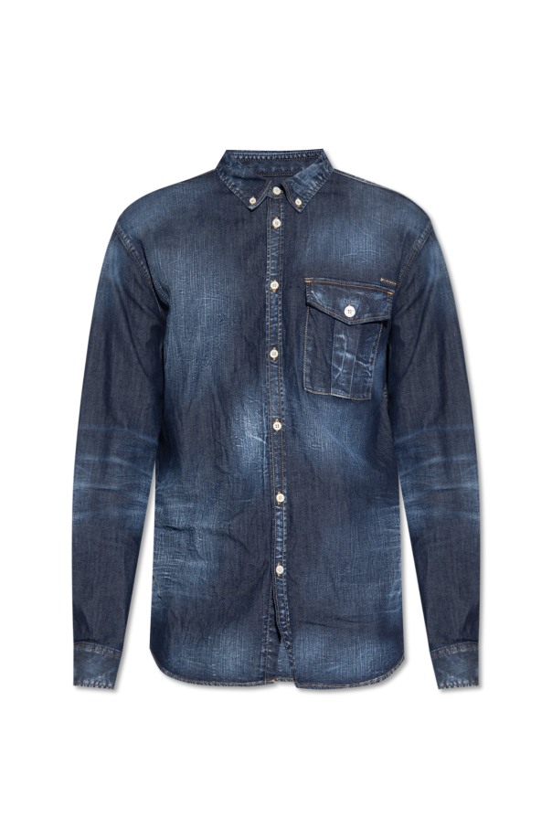 Dsquared2 Denim fit shirt with logo