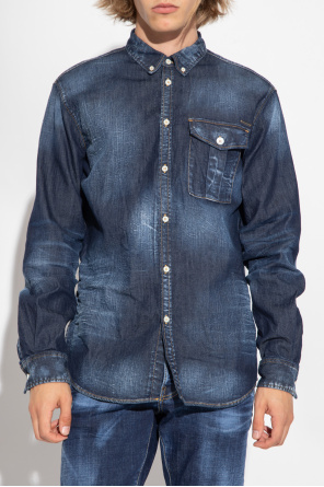 Dsquared2 Denim fit shirt with logo