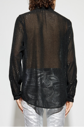 Dsquared2 Transparente Paillettenkoszule