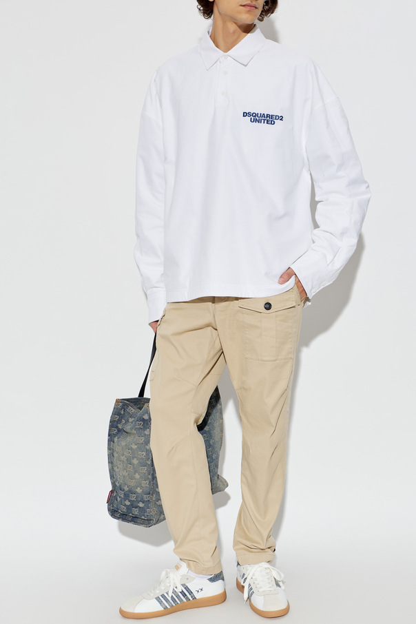 Dsquared2 Cotton polo shirt with printed logo