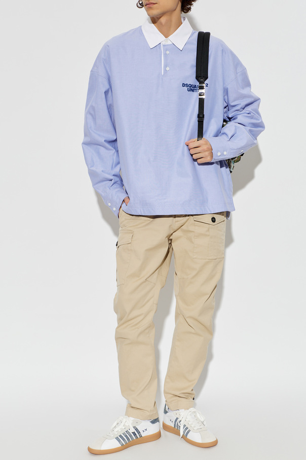 Dsquared2 Polo de algodão com logotipo estampado