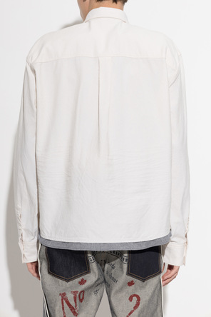 Dsquared2 Bawełniana koszula z naszywką z logo