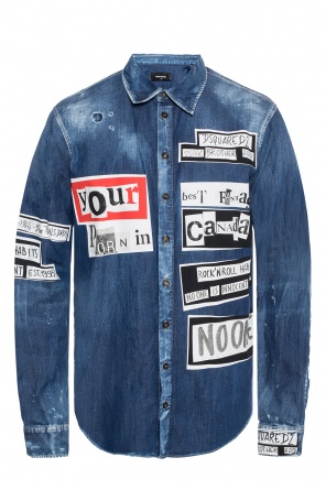Printed denim shirt od Dsquared2
