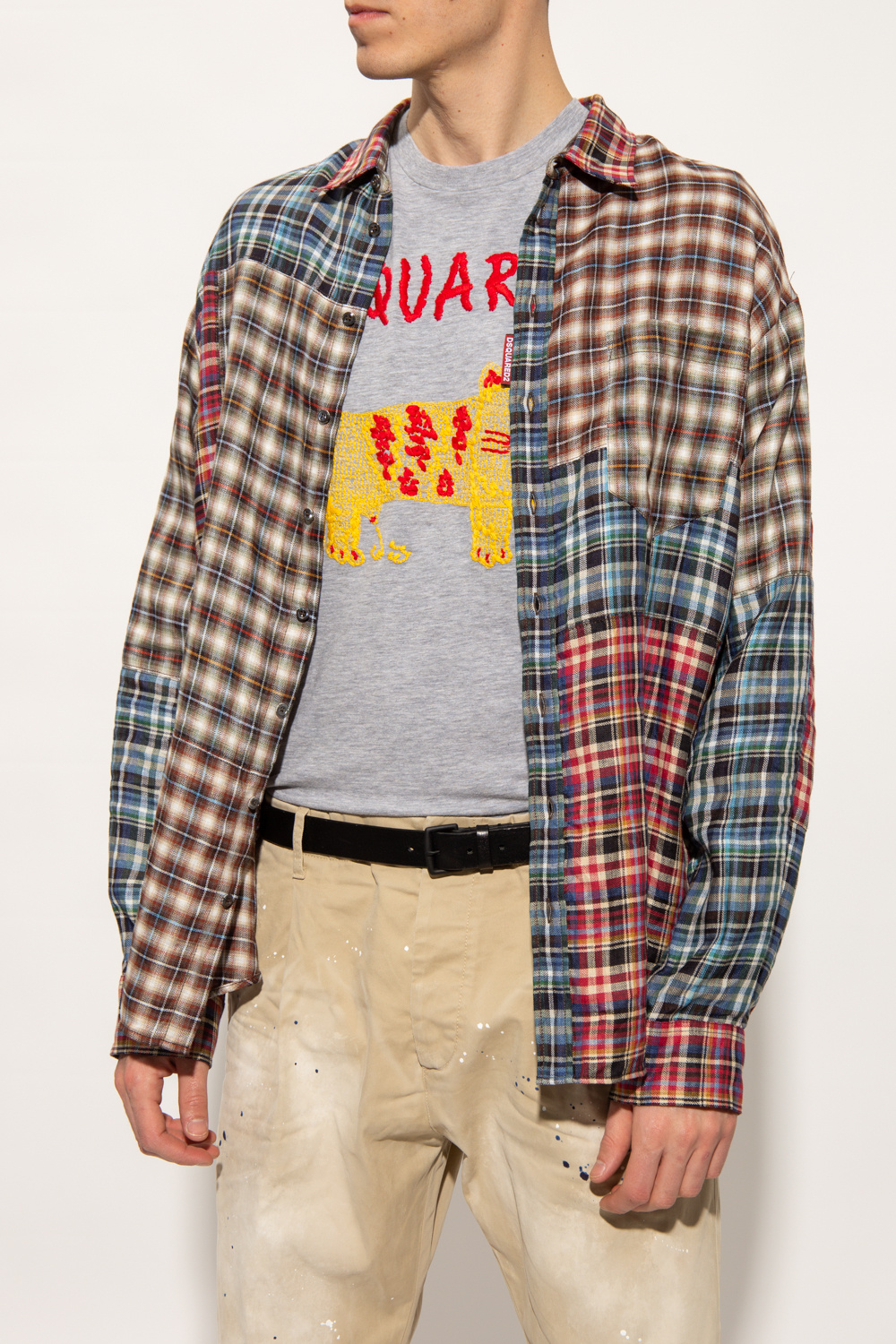 Dsquared2 ‘Mixed Check Drop’ shirt