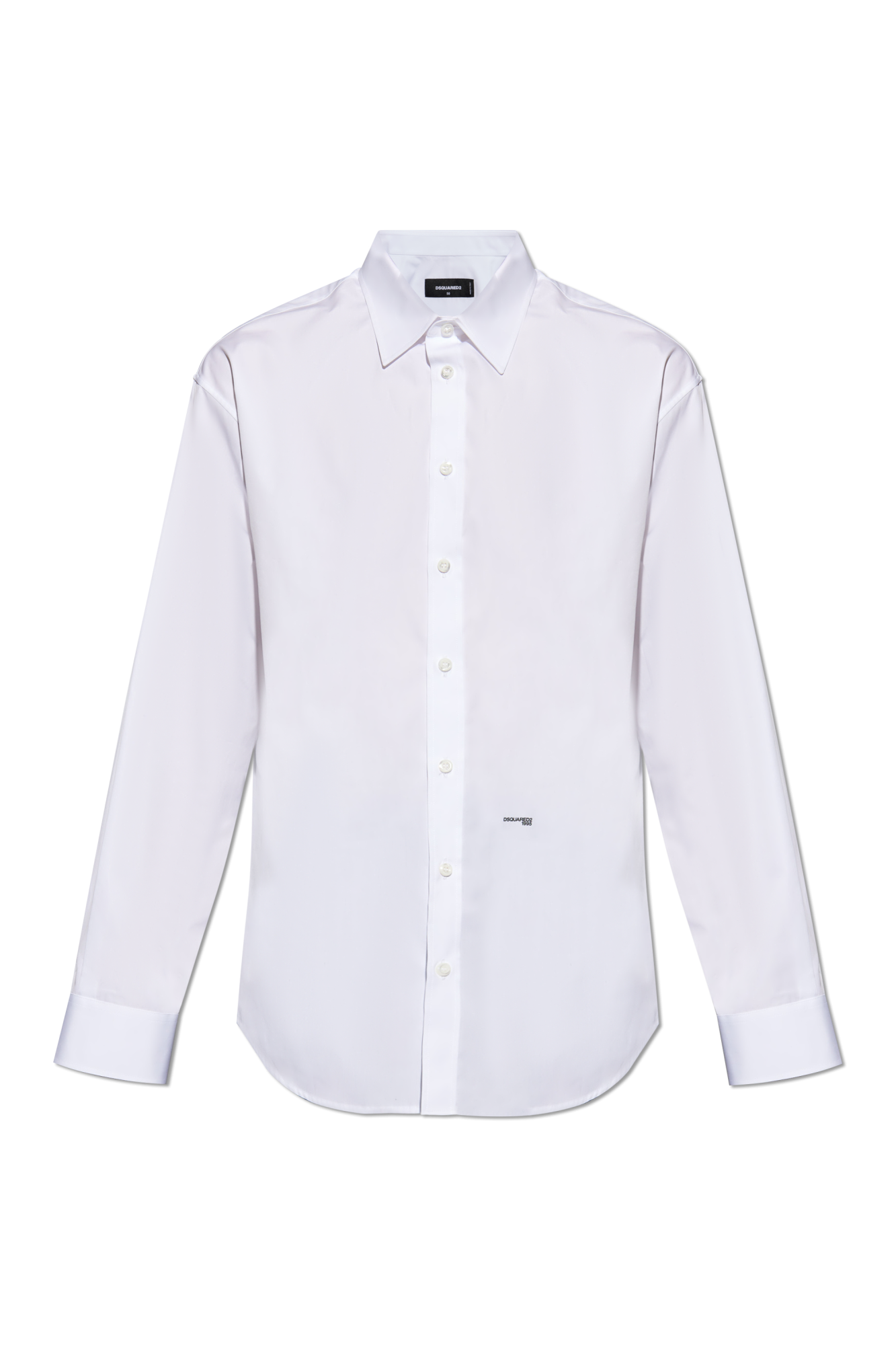 Dsquared2 BB Dakota embroidered collar shirt in white