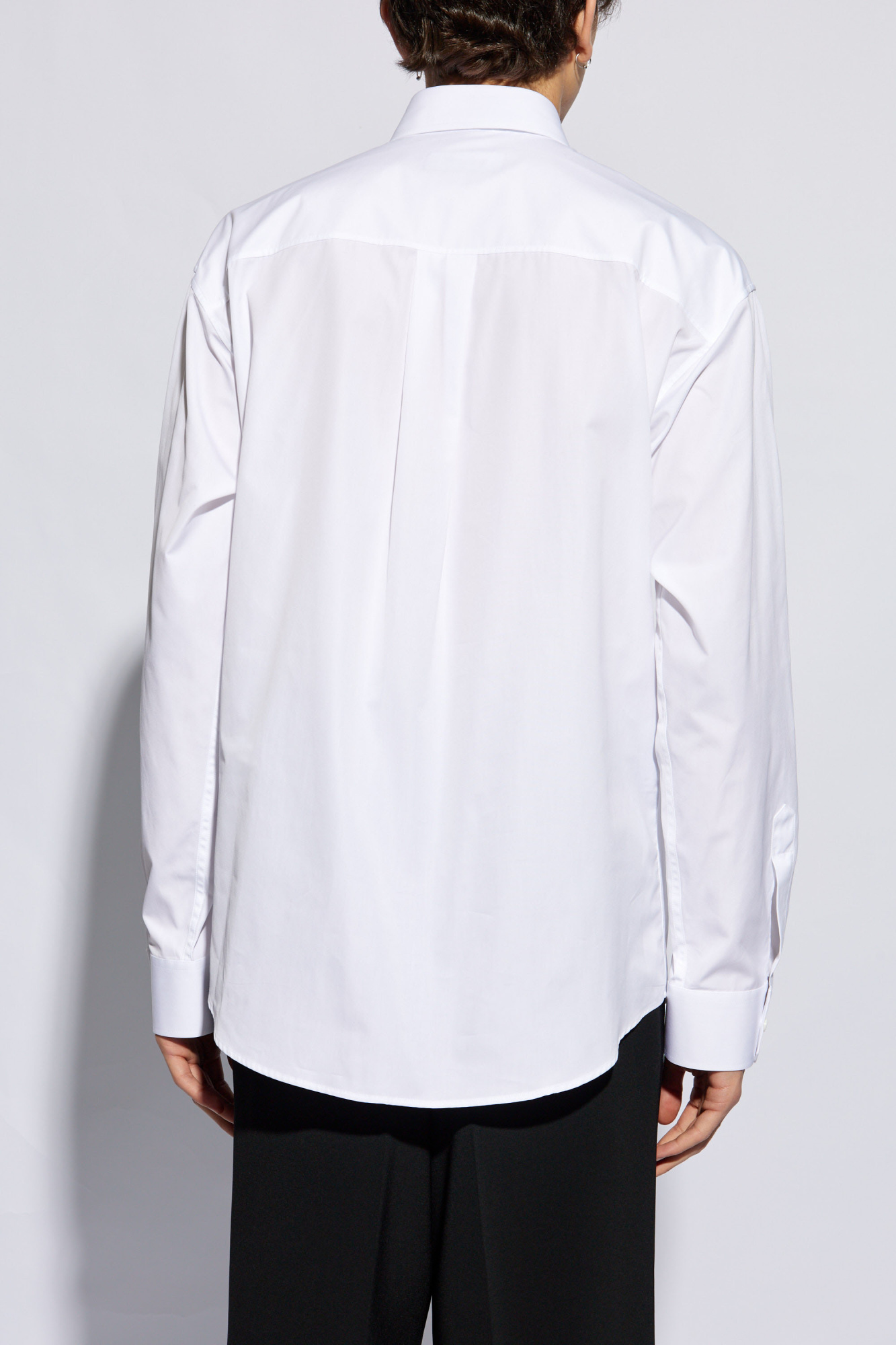 Dsquared2 BB Dakota embroidered collar shirt in white