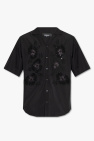 Ahead of Time Male Bale Embroidery Heavy Flannel Zip Shirt Black Bright White