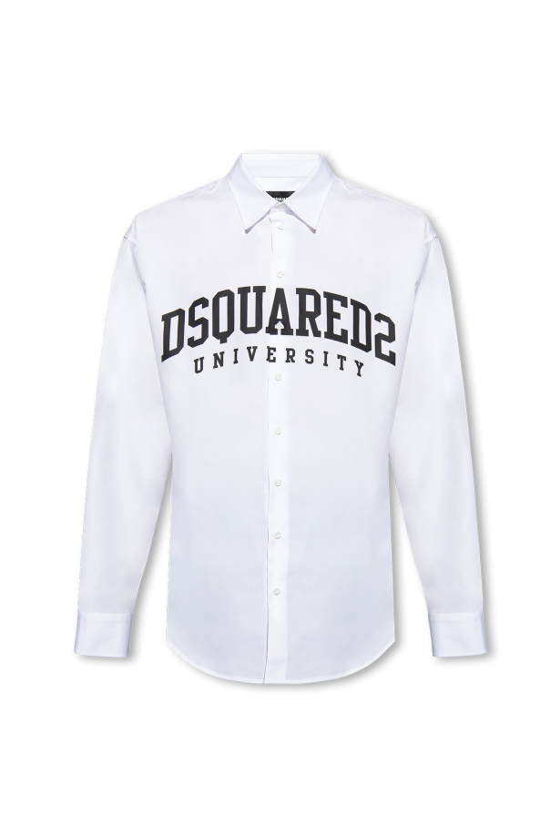 Dsquared2 Lee Jeans Biały T-shirt quilted w kolorowe paski