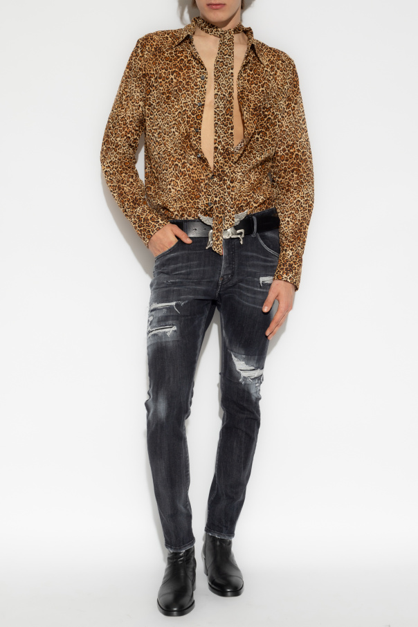 Dsquared2 Shirt bomber with animal motif