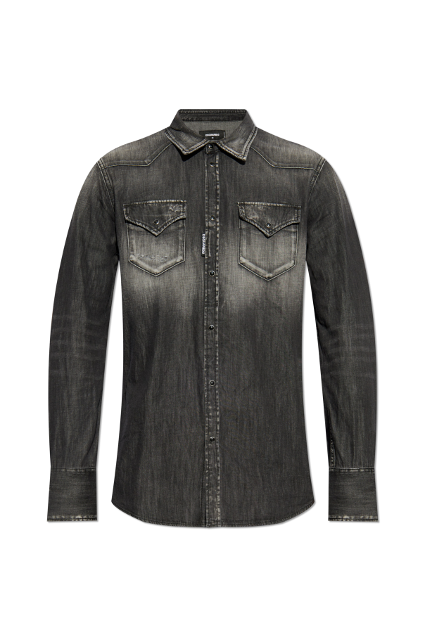 Dsquared2 Denim shirt with vintage effect