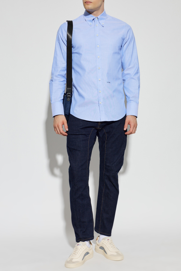 Dsquared2 Tailliertes Hemd mit aufgedrucktem Logo