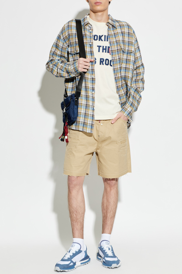 Dsquared2 Leinenhemd mit Taschen