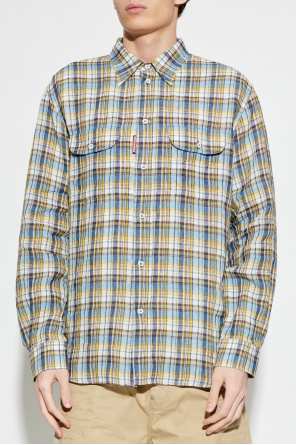 Dsquared2 Leinenhemd mit Taschen