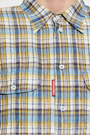 Dsquared2 Leinenhemd mit Taschen