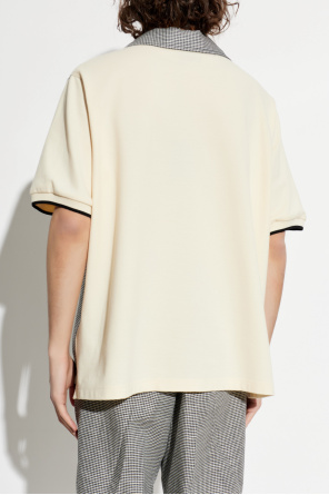 Dsquared2 Wool polo shirt with check pattern