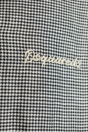 Dsquared2 Wool polo shirt with check pattern