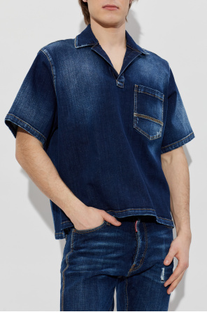 Dsquared2 Denim shirt with a V-neck