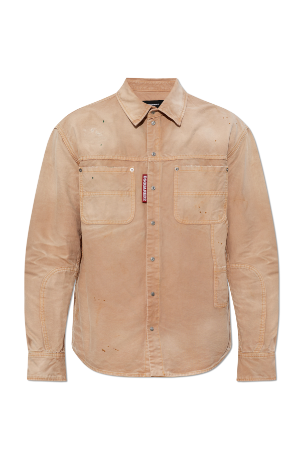 Dsquared2 Jeansowa koszula z efektem vintage
