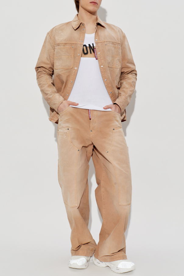 Dsquared2 Jeansowa koszula z efektem vintage