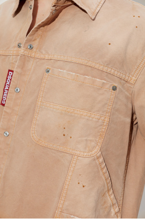 Dsquared2 Jeansowa koszula z efektem vintage