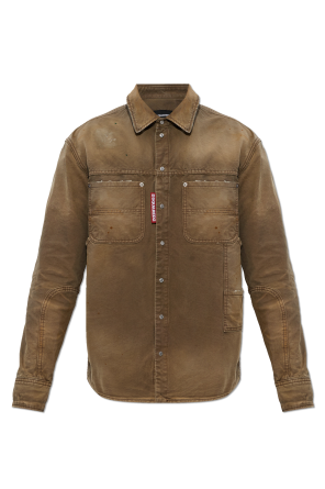 Jeansowa koszula z efektem vintage