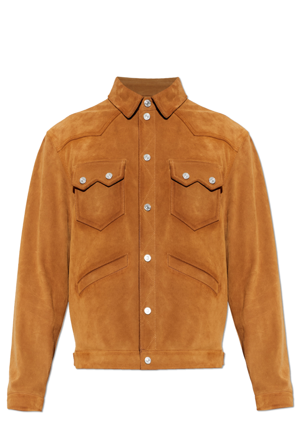 Dsquared2 Chaqueta de cuero con bolsillos
