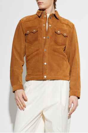 Dsquared2 Chaqueta de cuero con bolsillos