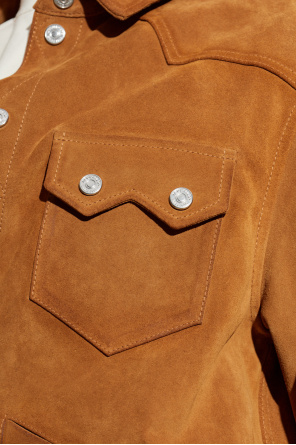 Dsquared2 Chaqueta de cuero con bolsillos