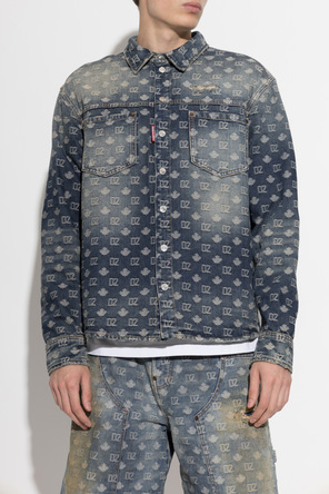 Dsquared2 Jeansowa koszula z monogramem