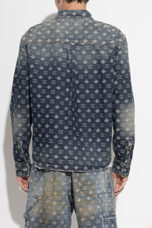Dsquared2 Jeansowa koszula z monogramem
