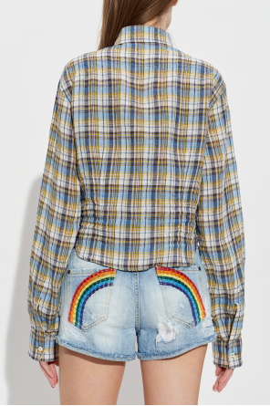 Dsquared2 Leinenhemd mit Karomuster