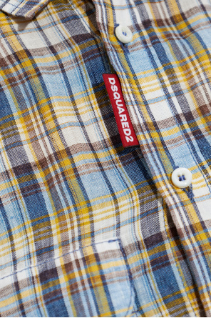 Dsquared2 Leinenhemd mit Karomuster