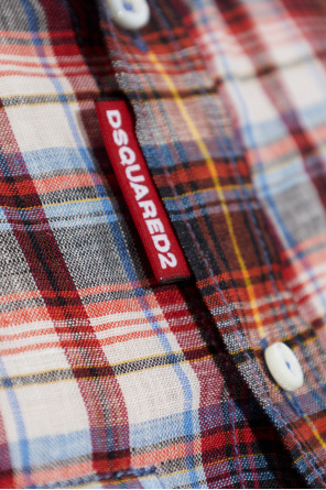 Dsquared2 Linen shirt with a check pattern