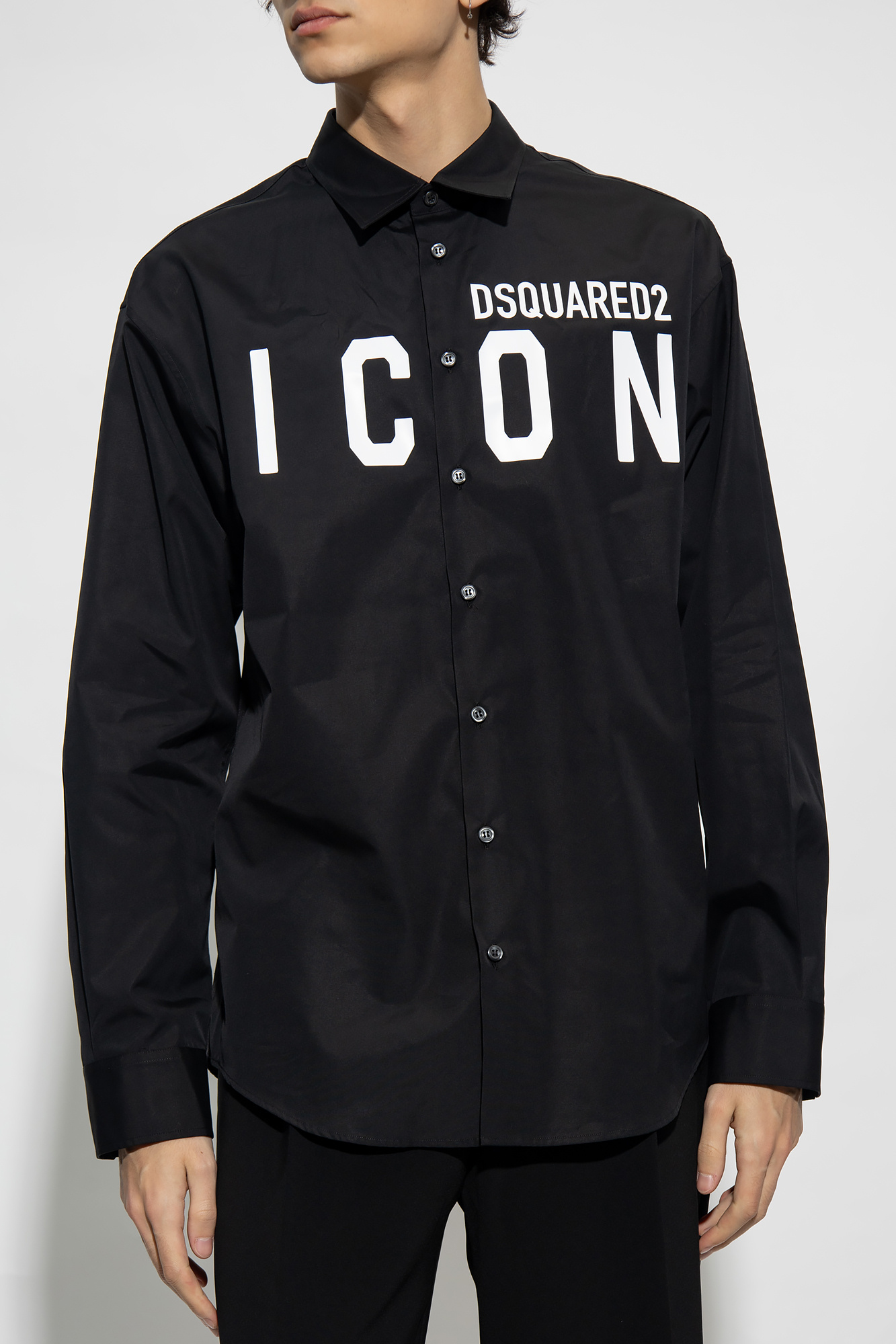 Shirt Ralph Dsquared2 - Black ION Neo Top 0.5 Long Sleeve T - relaxed-fit  boat-neck pullover - GenesinlifeShops Japan