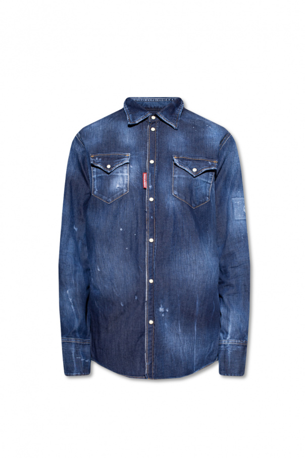 Dsquared2 Distressed denim Basic shirt