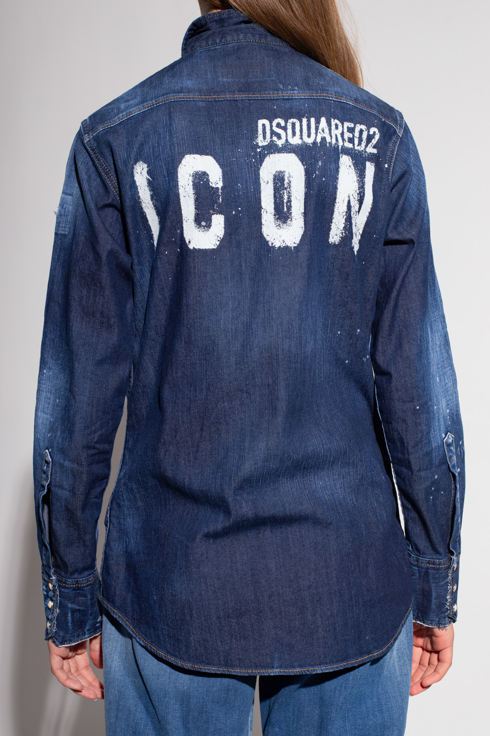 Dsquared2 Distressed denim shirt