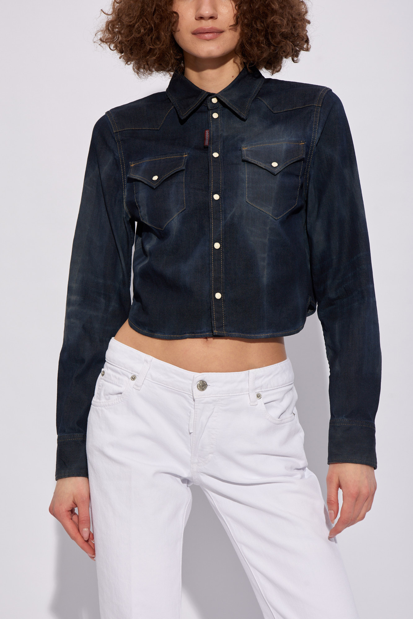 Dsquared2 Asymmetrical denim shirt