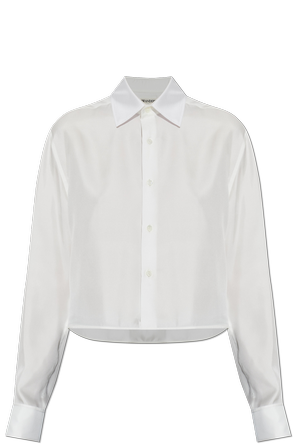 Silk shirt with side slits