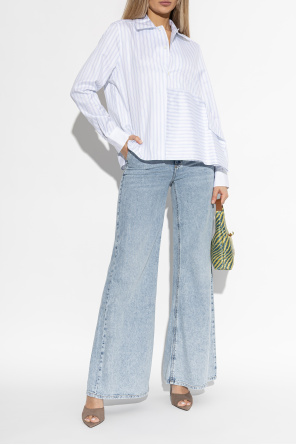 Asymmetric shirt with a striped pattern od JW Anderson