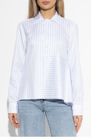 JW Anderson Asymetryczna koszula ze wzorem w prążek