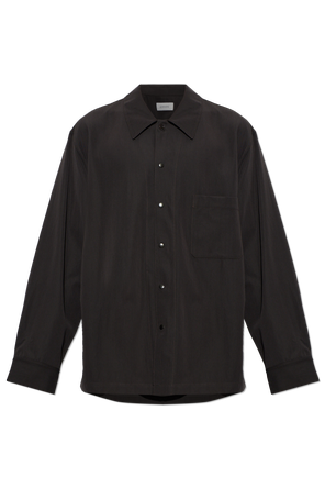 Wool shirt with pocket