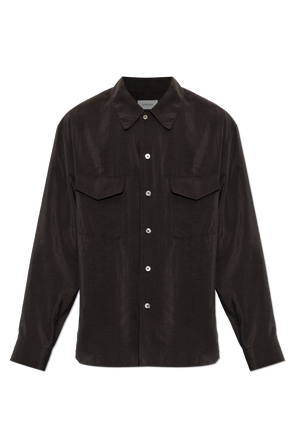 Silk shirt with pockets
