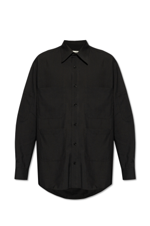 Oversize shirt od Black hoodie with long sleeves from